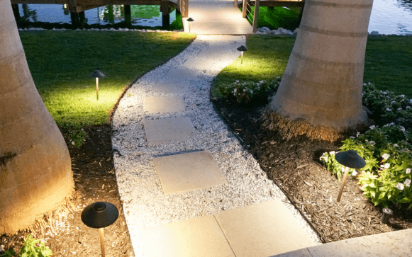 Low voltage pathway lighting Low voltage landscape lighting in Naples by Executive Lawn Care
