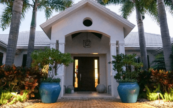 Planters and entryway landscaping in Naples by Executive Lawn Care Planters and entryway landscaping in Naples by Executive Lawn Care